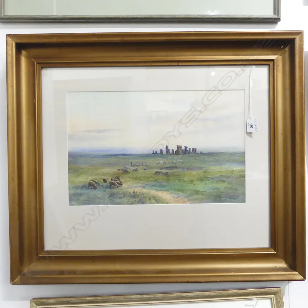 M. H. MCGRICK 'STONEHENGE' W/C 260x405mm Image 1++