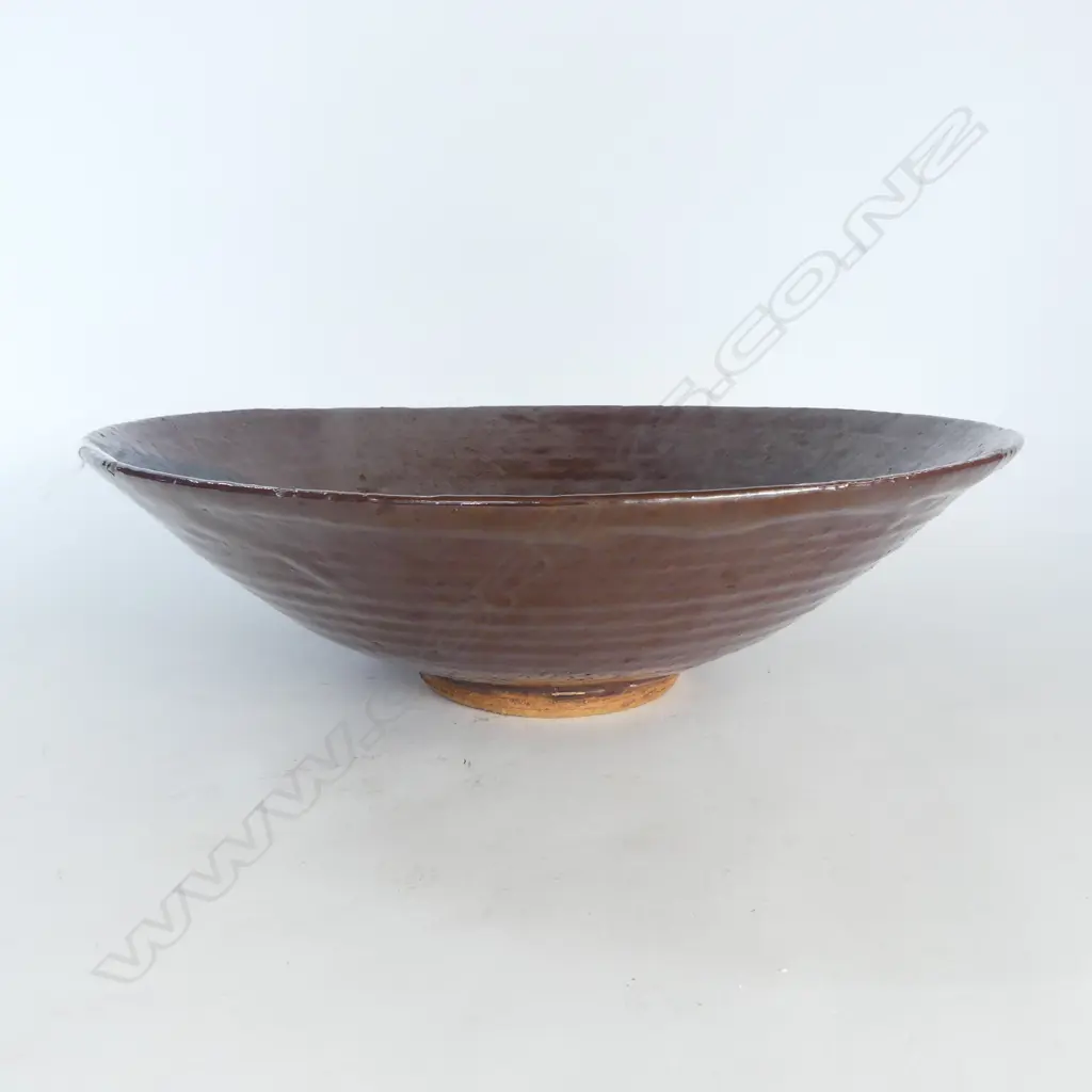 LG STUDIO POTTERY BOWL 440mm dia stamped G, minor rim chips Image 1++