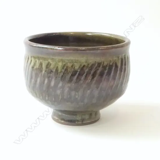 MIREK SMISEK N.Z. STUDIO POTTERY PEDESTAL BOWL Dia.155 H.120mm
