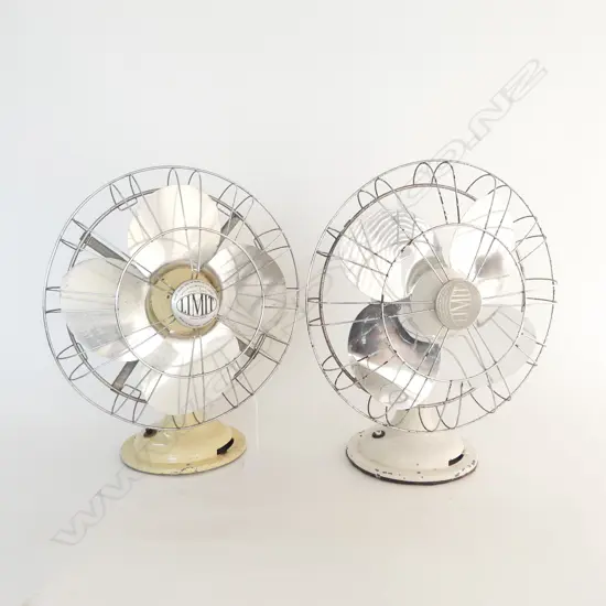 2 VINTAGE 'LIMIT' ELECTRIC FANS H.350mm req. re wiring