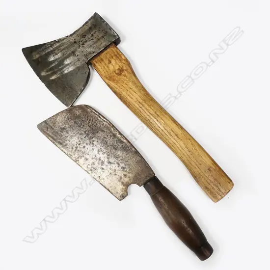 VINTAGE STEEL AXE AND EUROPEAN RUSH CUTTER