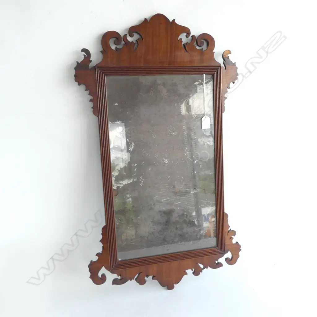 GEORGIAN MAHOGANY MIRROR 770x460mm, losses Image 1++