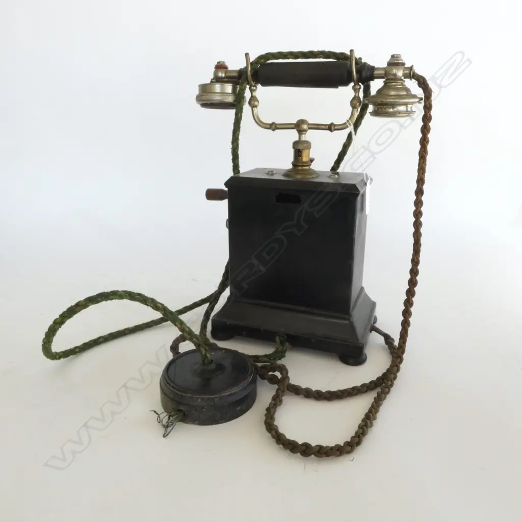 EDWARDIAN VINTAGE SKELETON CRANK HANDLE TELEPHONE H310MM Image 1++