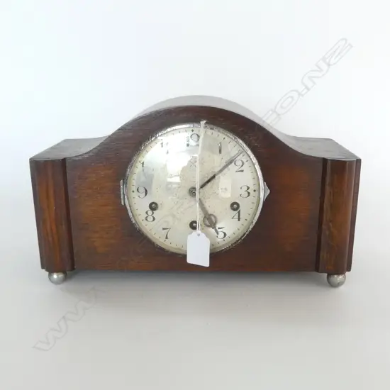 WOOD MANTLE CLOCK H.190mm