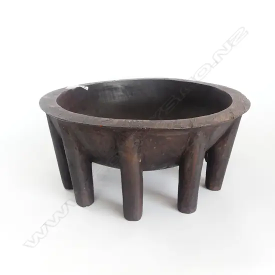 ANTIQUE SAMOAN 10 LEG TONOA KAVA BOWL 360mm dia...