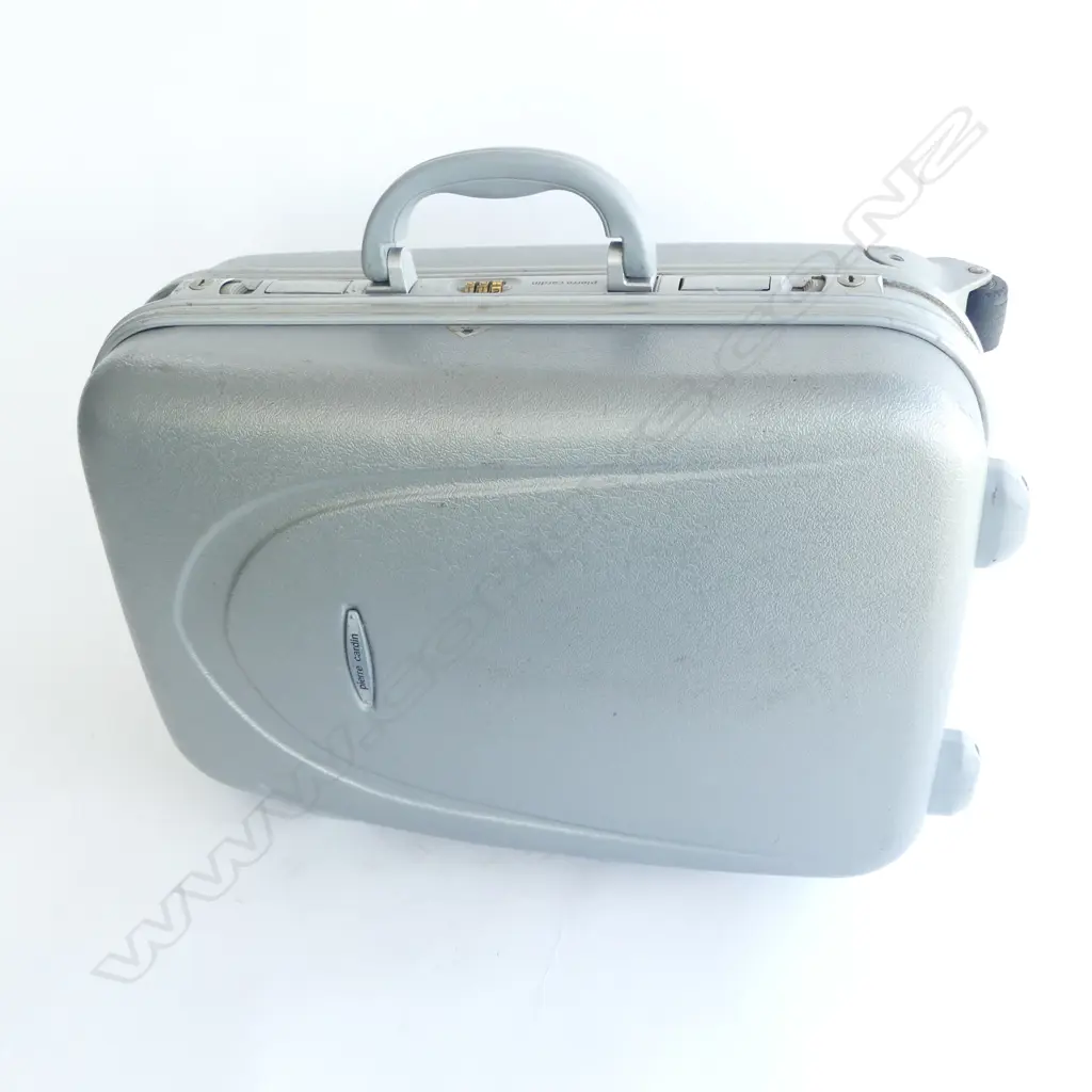 OLD PIERRE CARDIN TRAVEL CABIN SUITCASE grey Image 1++