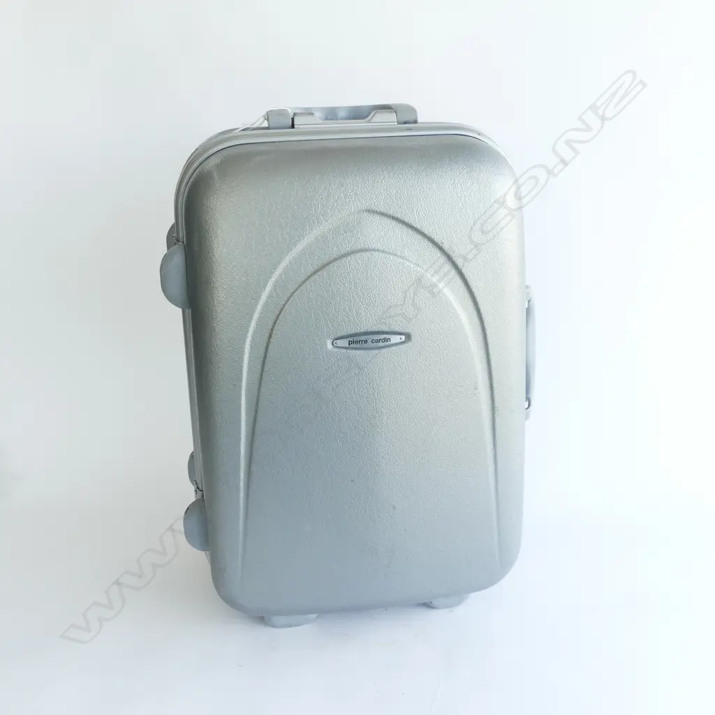OLD PIERRE CARDIN TRAVEL CABIN SUITCASE grey Image 1++