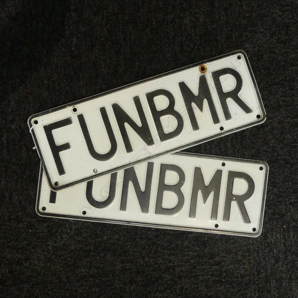 PR PERSONALISED 'FUNBMR' CAR NUMBER PLATES no paperwork Image 1++