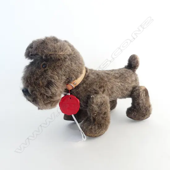 VINTAGE GERMAN SCHUCO 'TRIP-TRAP' MECHANICAL DOG L.250mm 1 LEG LOOSE