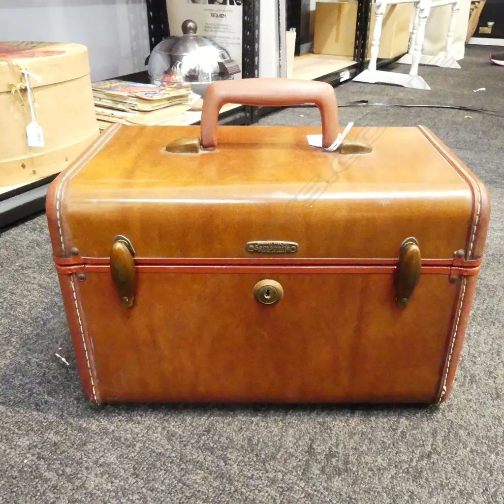 VINTAGE SAMSONITE MAKEUP CASE W.340mm Image 1++