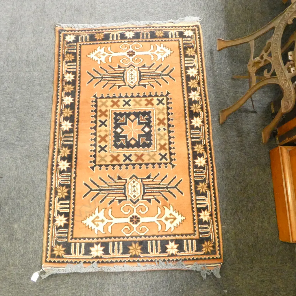HAND KNOTTED ALL WOOL RUG 1300x840mm Image 1++