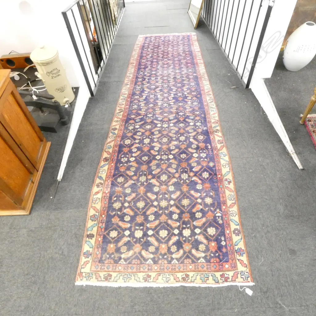 HAND KNOTTED WOOL PILE RUNNER 4350x1010mm Image 1++