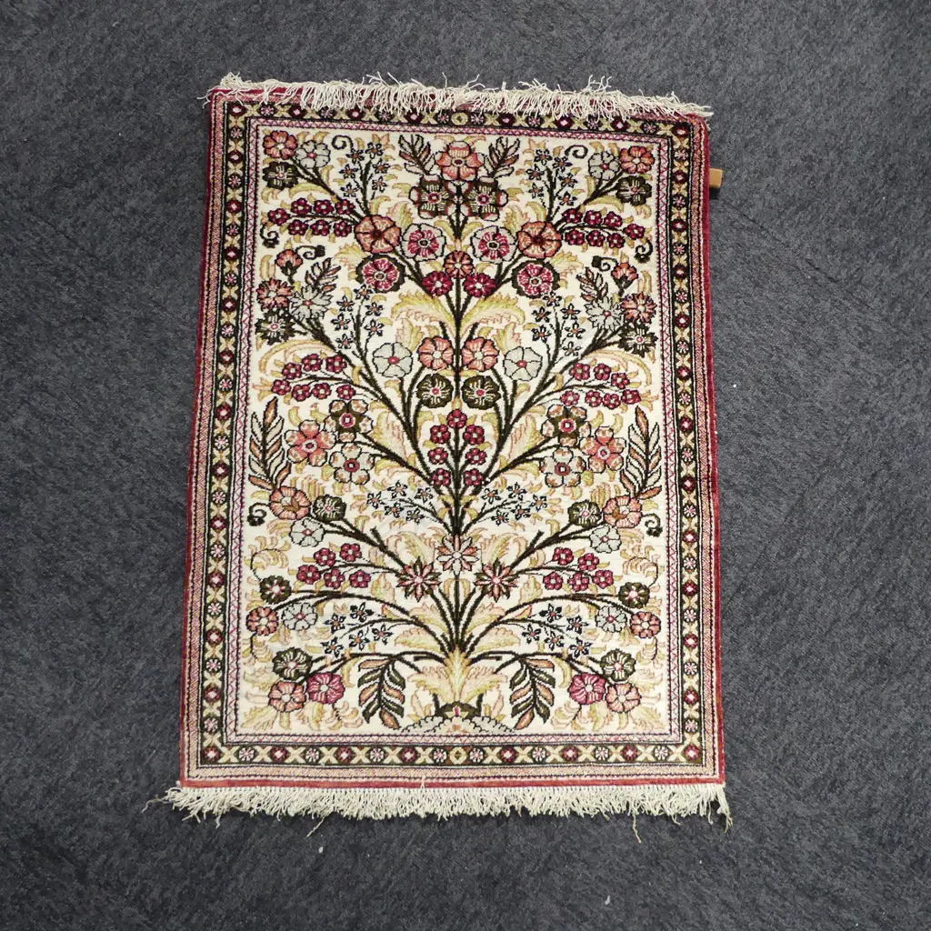 WALL HANGING SILK RUG; TREE OF LIFE, 780x560mm **RTV** Image 1++