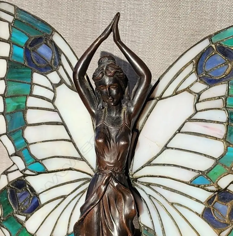 TIFFANY STYLE FAIRY/BUTTERFLY TABLE LAMP - 390x300x150 mm Image 1++