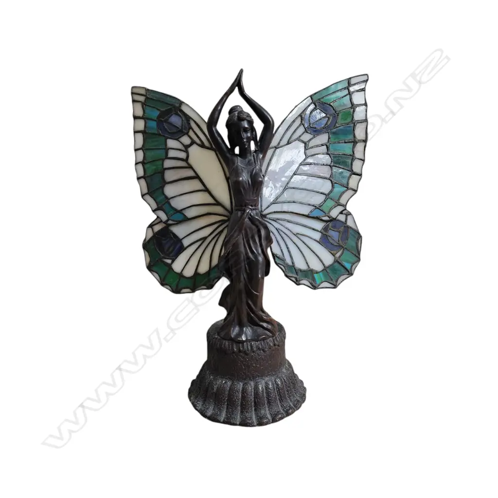 TIFFANY STYLE FAIRY/BUTTERFLY TABLE LAMP - 390x300x150 mm Image 1++