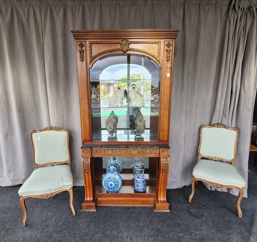FRENCH STYLE LIGHTED DISPLAY CABINET - 2020 x 1090 x 430 mm Image 1++