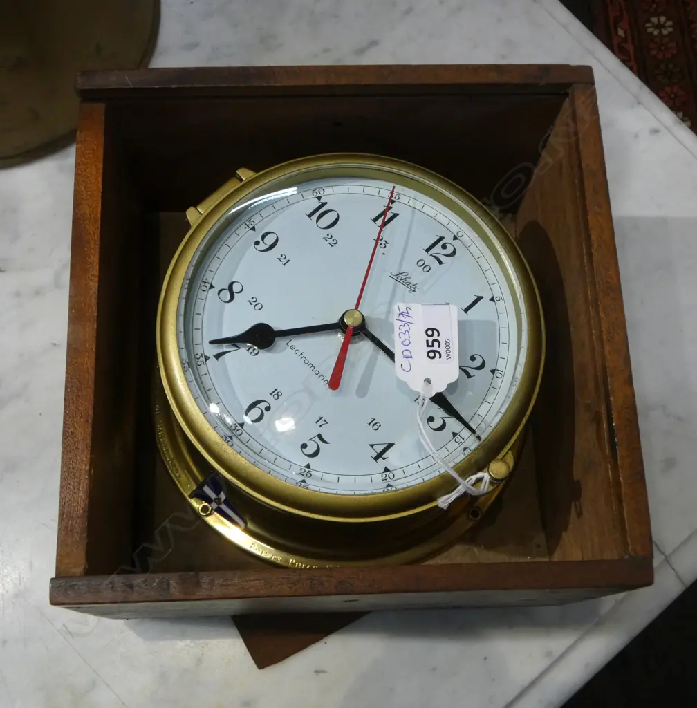 BOXED SCHATZ LECTROMARINE CLOCK 180mm dia... Image 1++