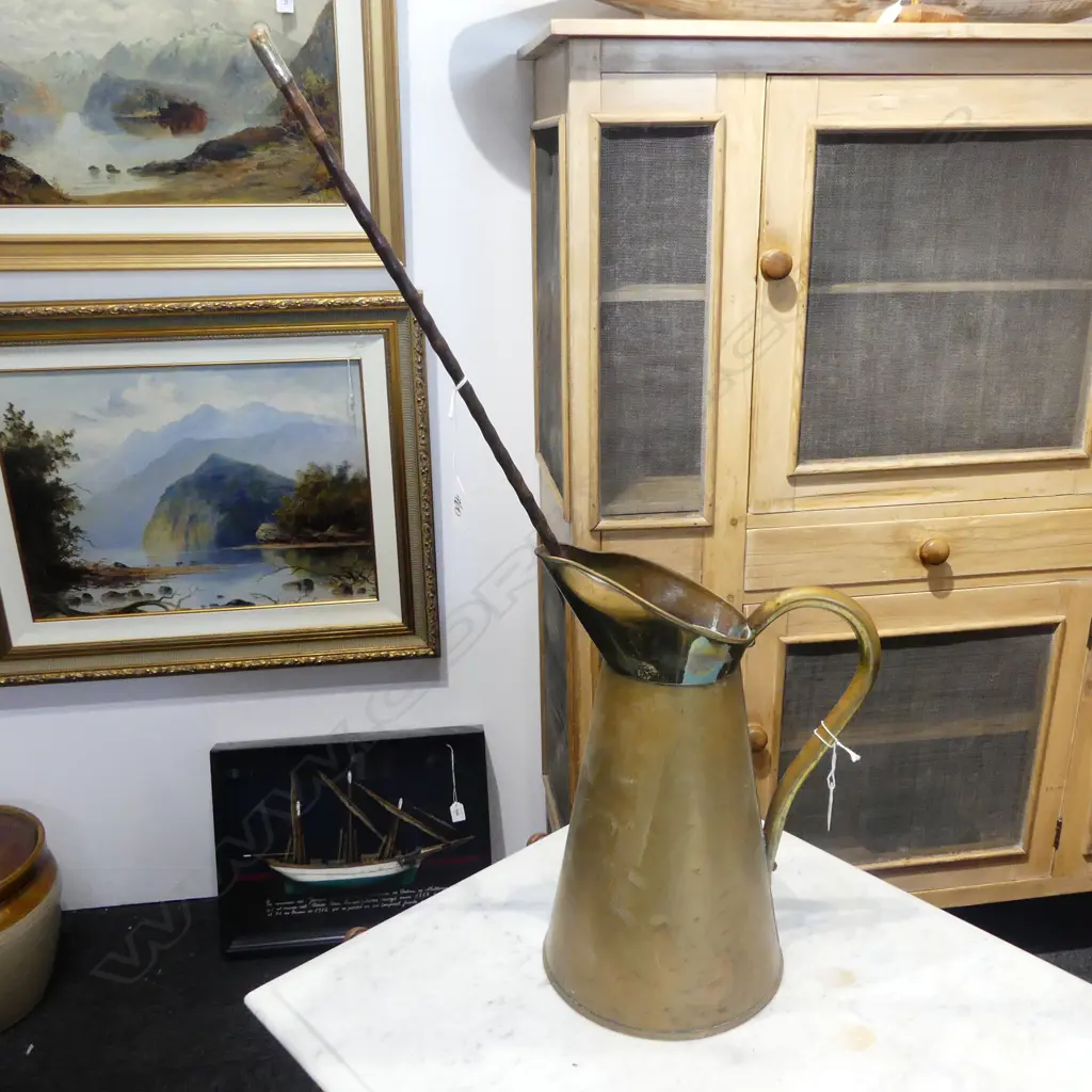COPPER JUG H.355mm + STICK Image 1++