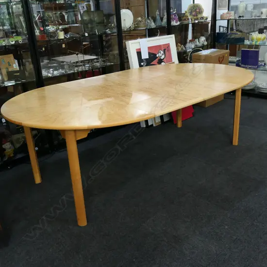 KARL ANDERSSON & SONER DESIGN BURR VENEER CIRCULAR EXTENDING DINING TABLE, Dia.1300mm