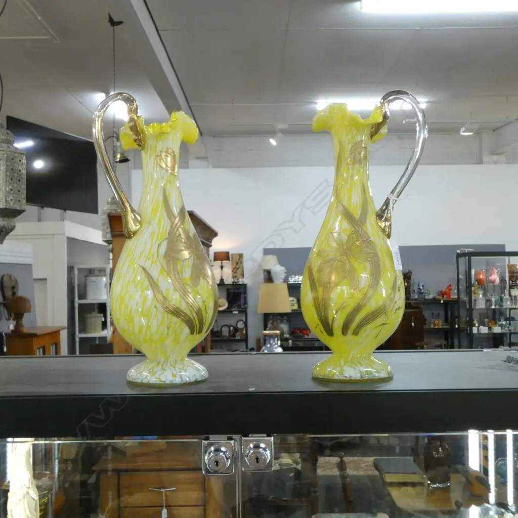 2 ART GLASS JUGS H.350mm Image 1++