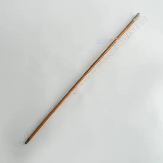 PEWTER TIPPED 'BARBADOS VOLUNTEERS' SWAGGER STICK L.690mm