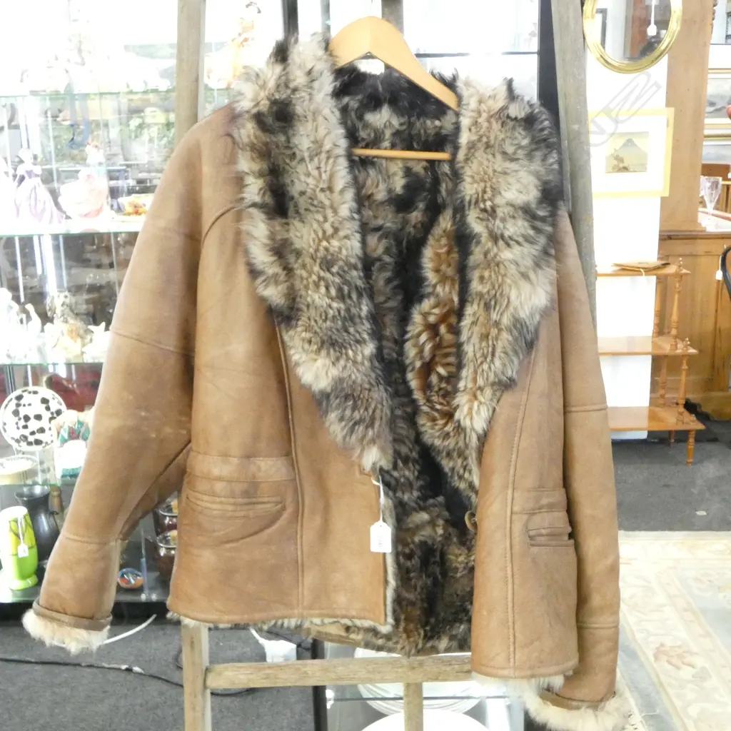 LEATHER & FAUX FUR JACKET Image 1++