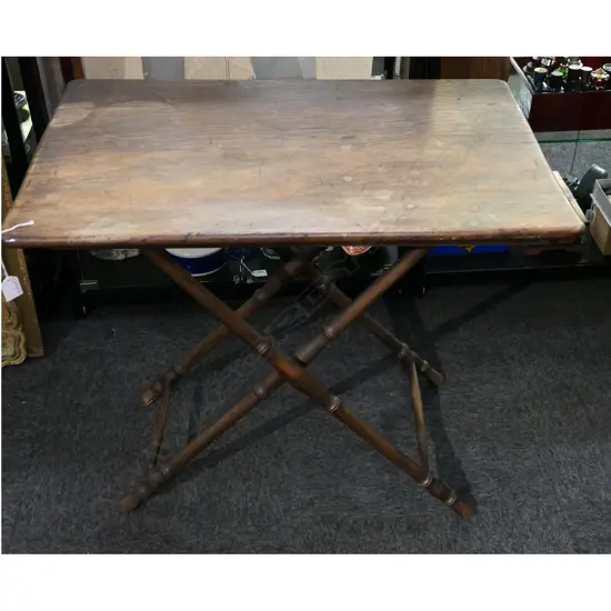 VINTAGE WOODEN FOLDING TABLE 765x500x675mm
