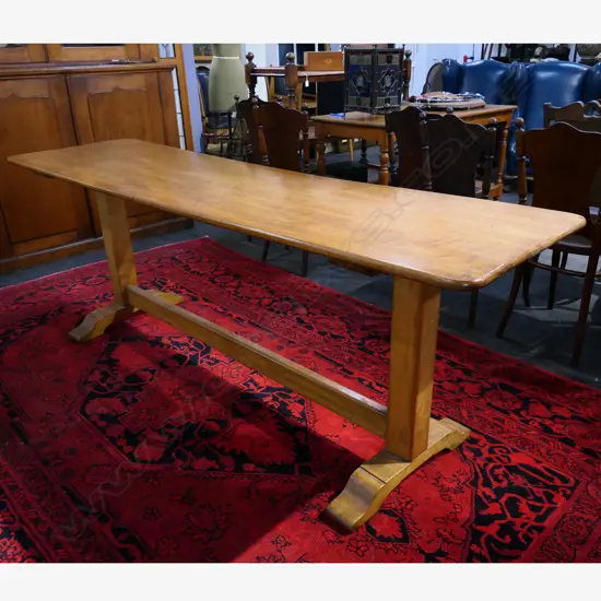 WOODEN TABLE w. STRETCHER BASE 2135x600x770mm
