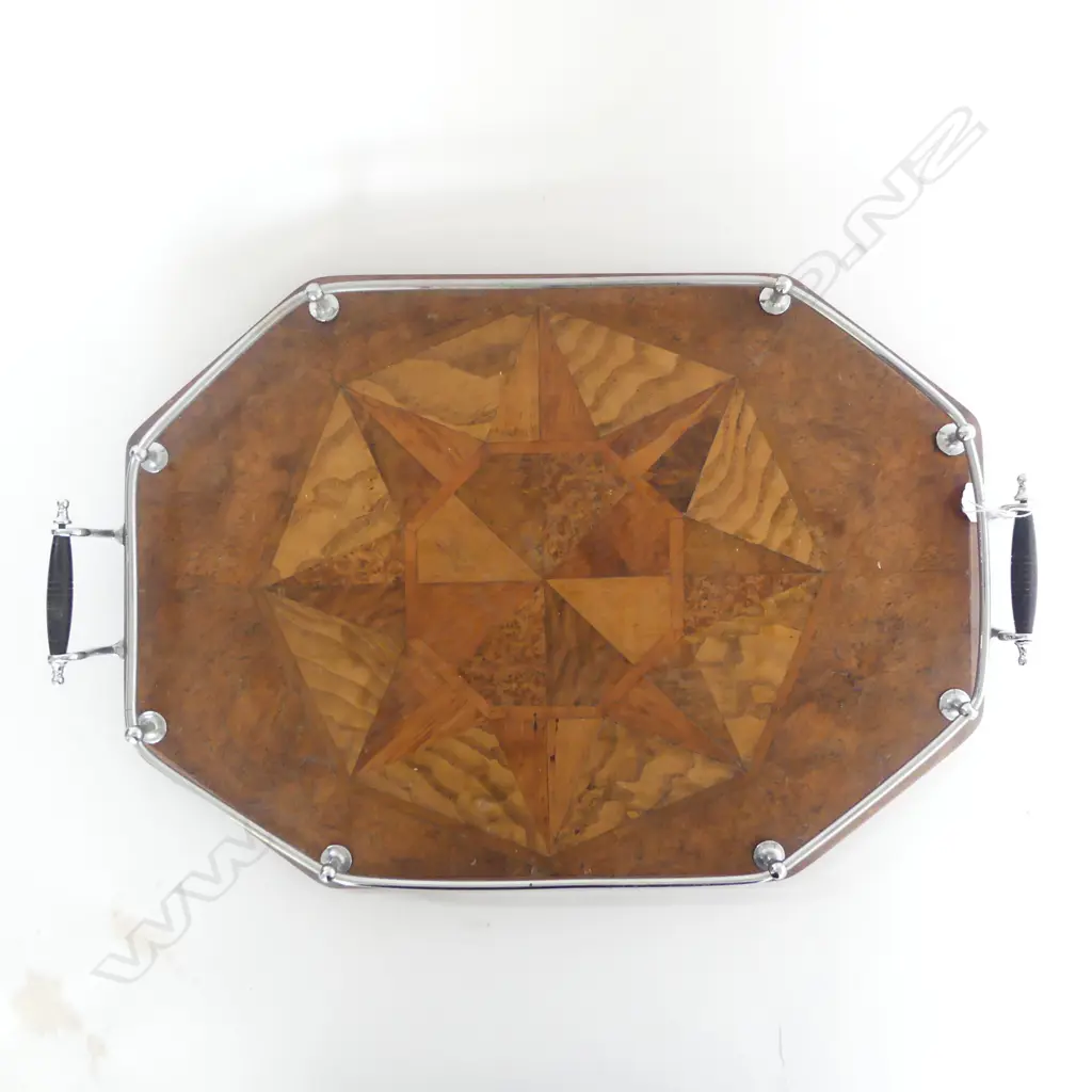 ANTIQUE INLAID WOODEN TRAY 600x400mm Image 1++