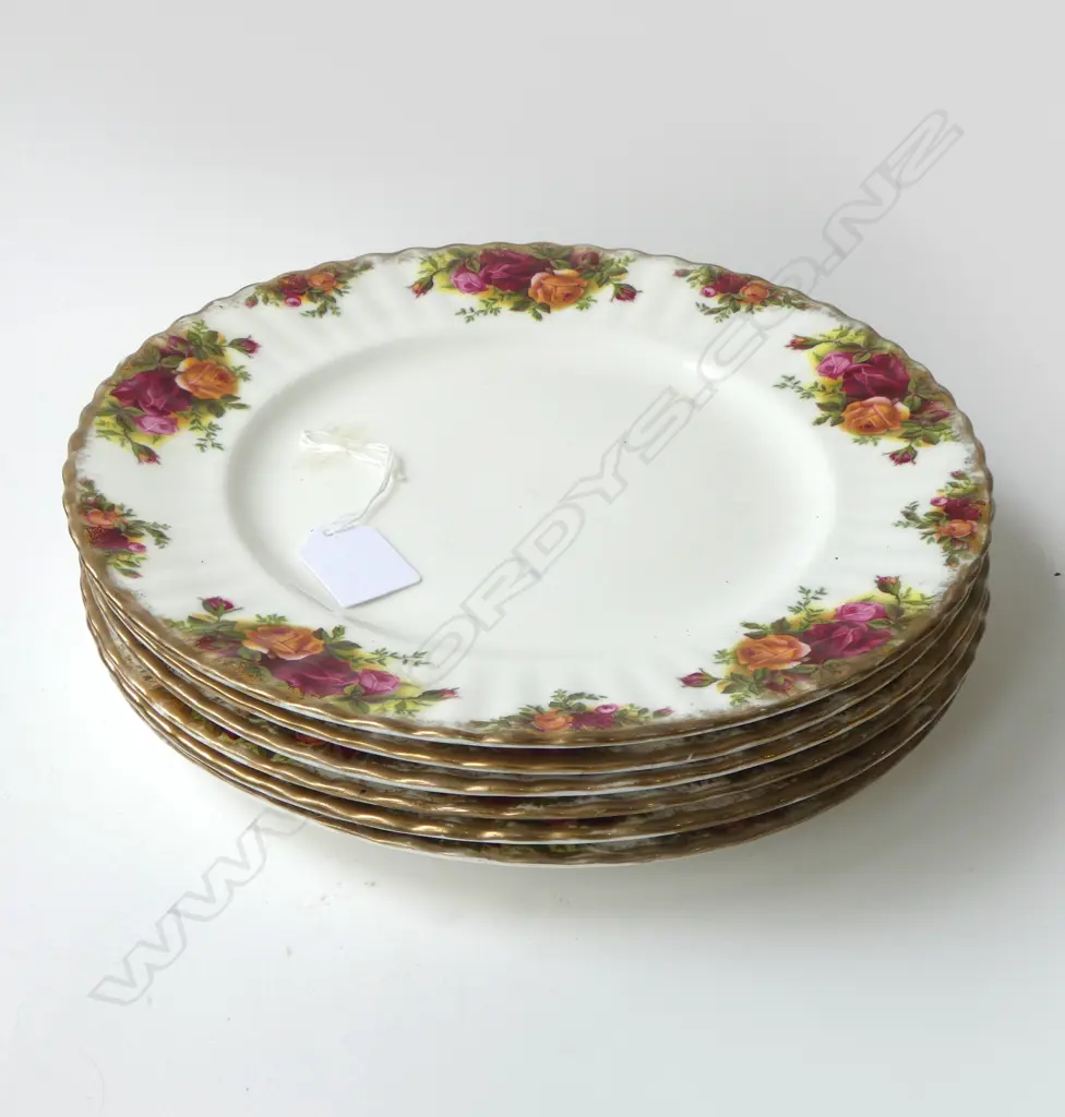 6 ROYAL ALBERT OLD COUNTRY ROSES DINNER PLATES 265mm dia Image 1++