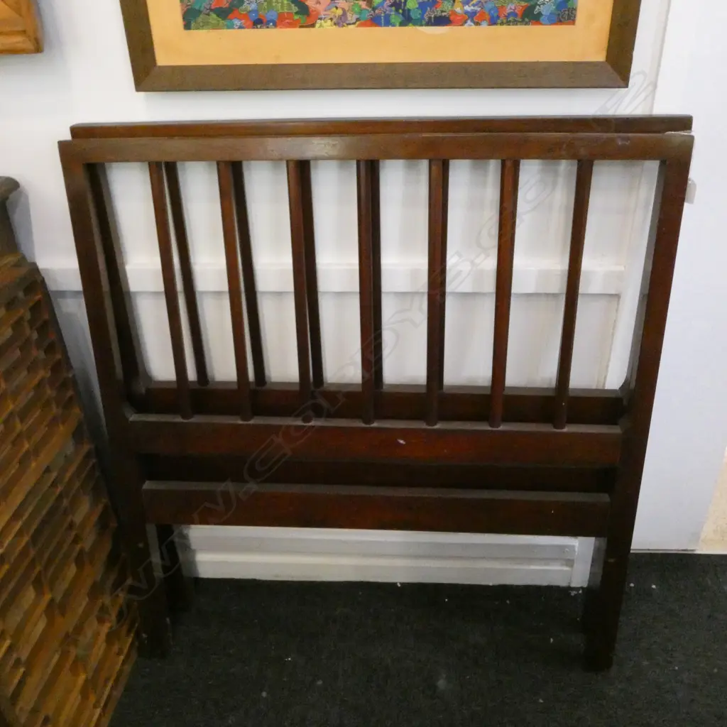 2 OAK MID-CENTURY BED ENDS W.910mm Image 1++