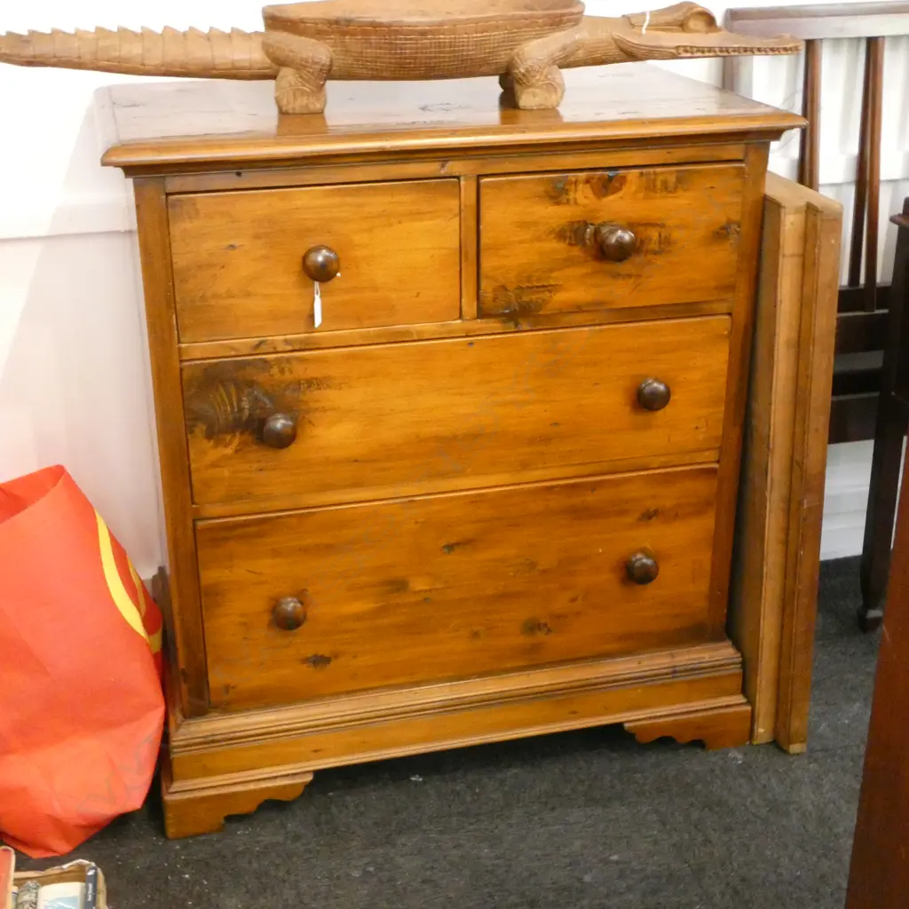4 DRAWER WOODEN CHEST 850x480x920mm... Image 1++