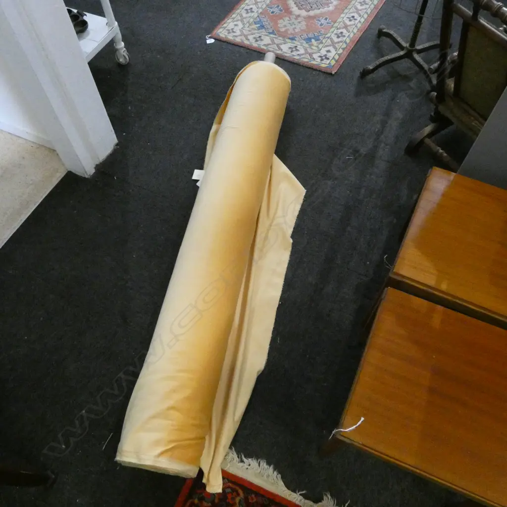 FABRIC BOLT; BOURBON WHISKEY, COTTON VELVET, 28M Image 1++