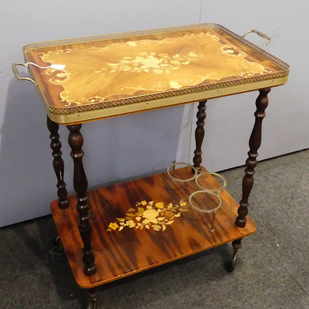 2 TIER TEA TROLLEY 690x400x730mm Image 1++