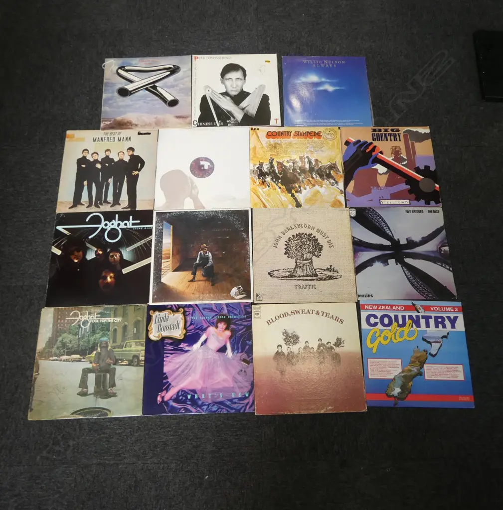 15 ASST. LP RECORDS; WILLIE NELSON, PETE TOWNSHEND, MIKE OLDFIELD, etc Image 1++