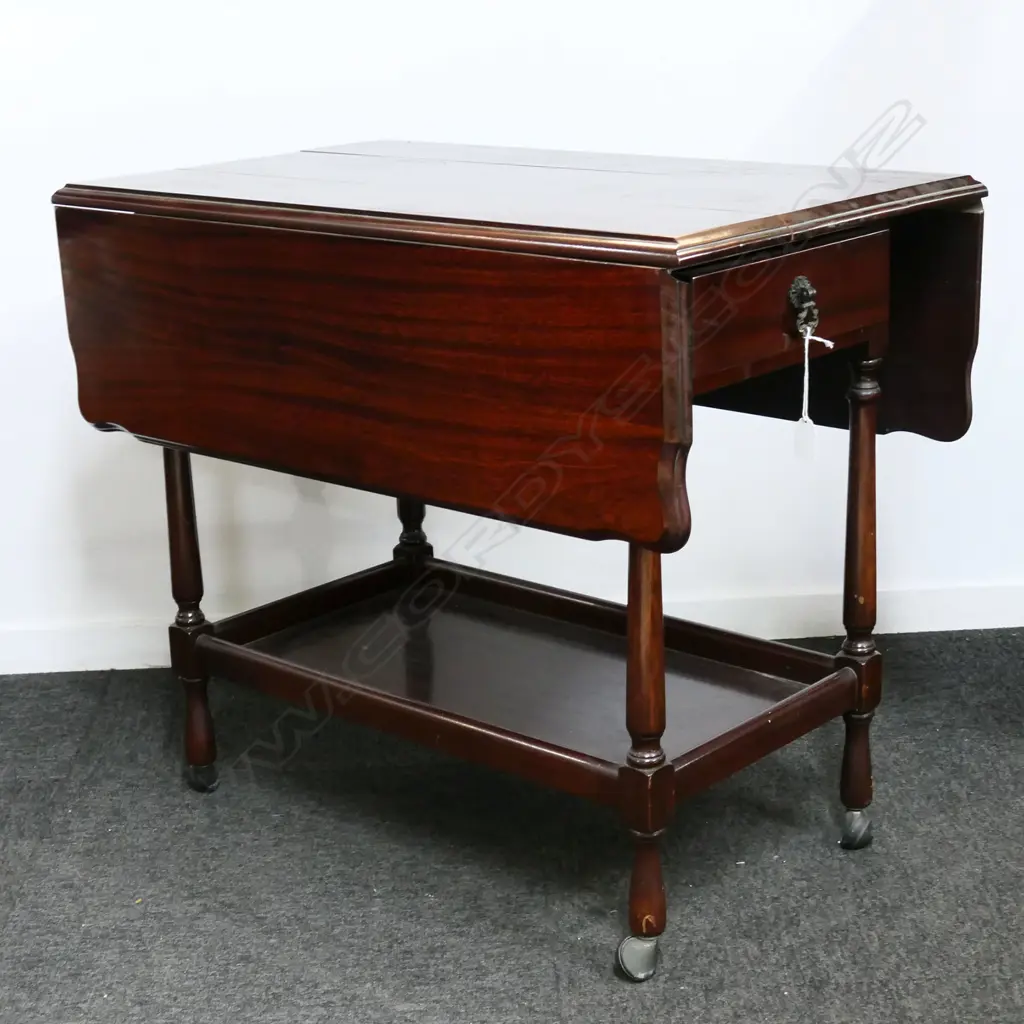 MAHOGANY TEA TROLLEY Image 1++