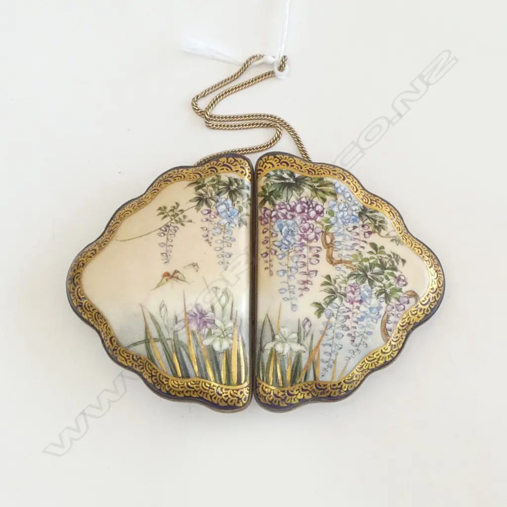 MEIJI JAPANESE SATSUMA 2 PCE BELT BUCKLE W.100mm Image 1++