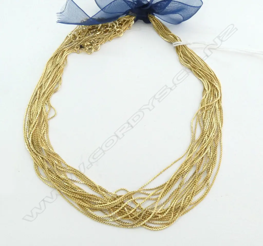20x  QUALITY YELLOW GOLD/PLATE NECK CHAINS 42CM Image 1++