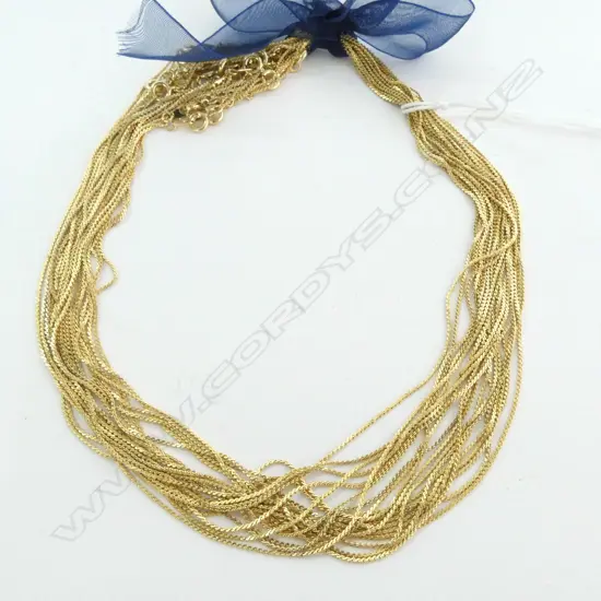 20x  QUALITY YELLOW GOLD/PLATE NECK CHAINS 42CM