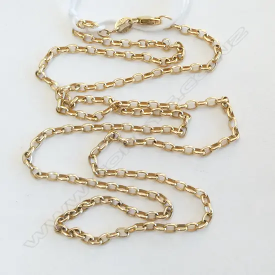 9ct GOLD OVAL LINK NECKCHAIN L.530mm 6.28gms