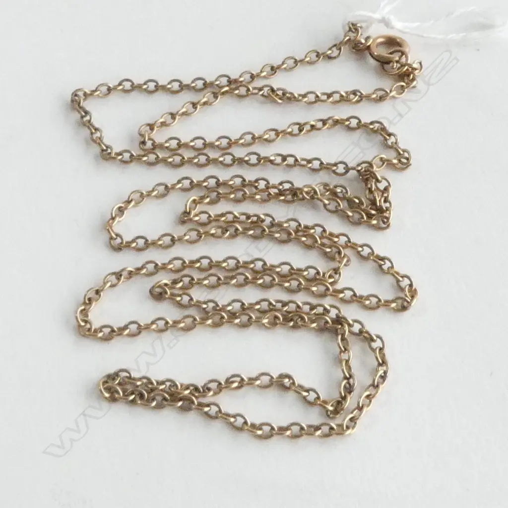 9ct YELLOW GOLD LONG NECKCHAIN 9.2gms 760mm Image 1++