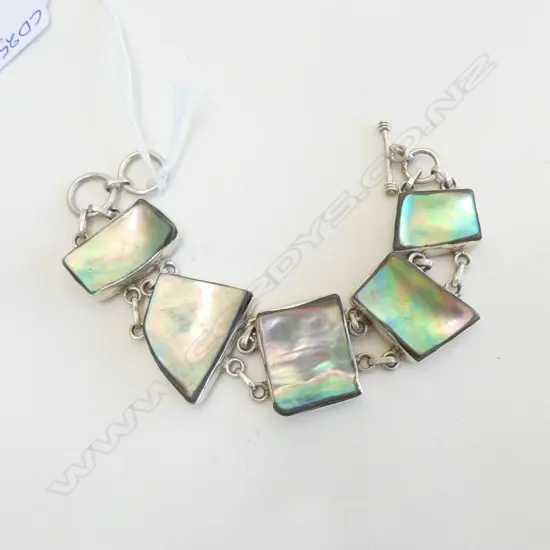 SILVER & SHELL LINK BRACELET