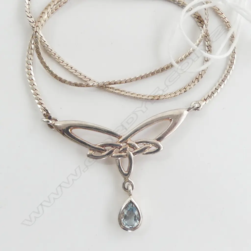 STG SILVER PENDANT NECKLACE L.210mm Image 1++