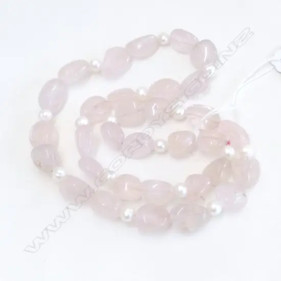 ROSE QUARTZ & PEARL NECKLACE