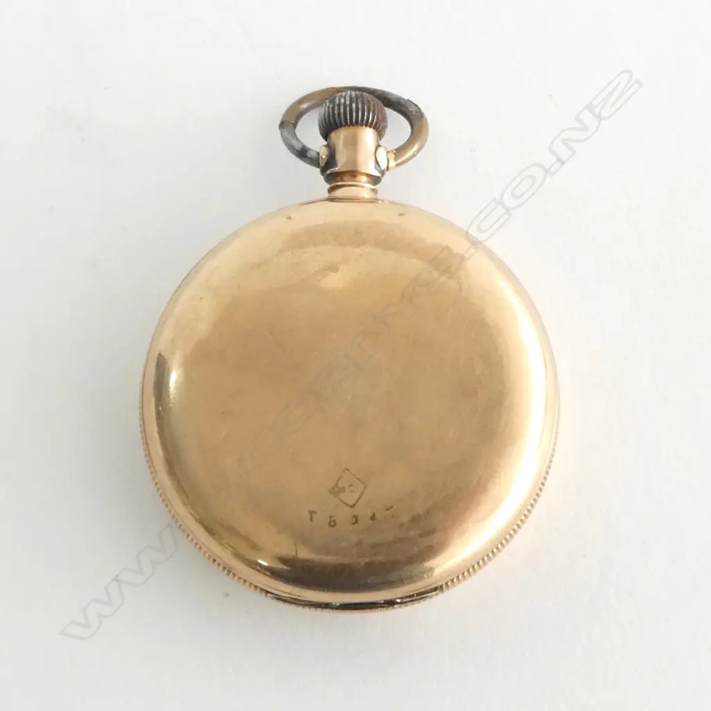 10CT GOLD WALTHAM FOB WATCH A.F. 88.5gms Image 1++