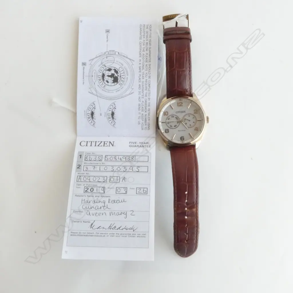 GENTS CITIZEN ECO-DRIVE WRIST WATCH, RUNNING 45mm dia face + GUARANTEE Image 1++