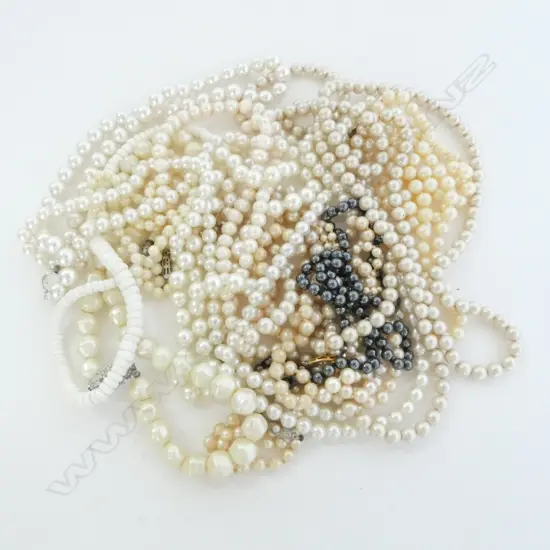 ASST. COSTUME PEARL NECKLACES 