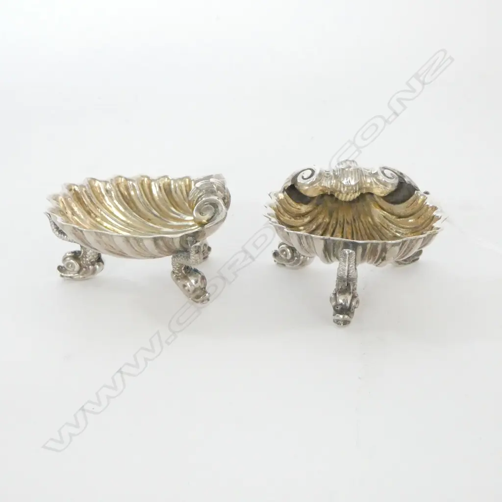 PR VICTORIAN SILVER SALTS, LONDON 1865, 70gm Image 1++