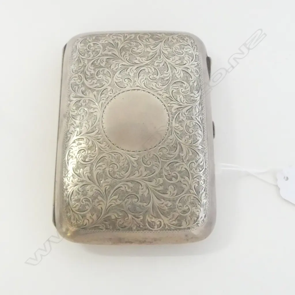 STG SILVER CIGARETTE CASE, B'HAM 1911 W.140mm 197gms Image 1++