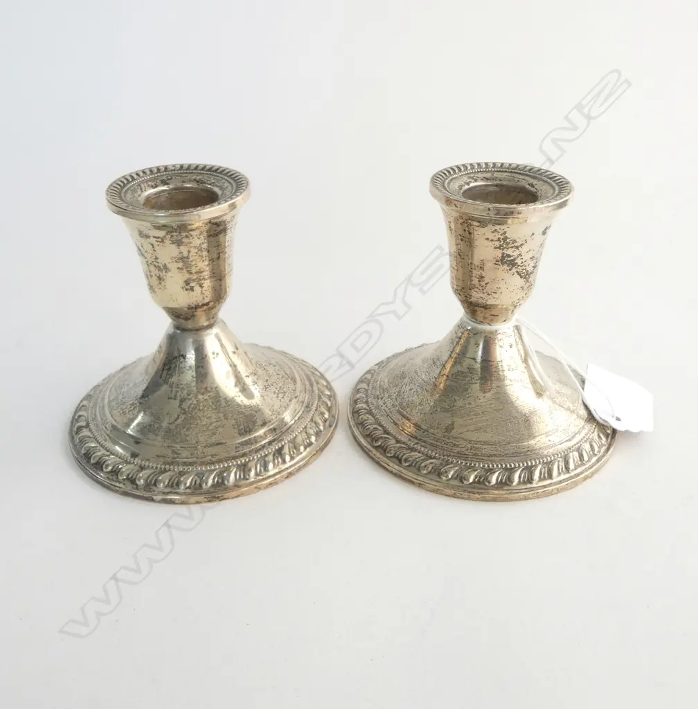 PR S/SILVER WIEGHTED CANDLESTICKS H80MM 360G Image 1++